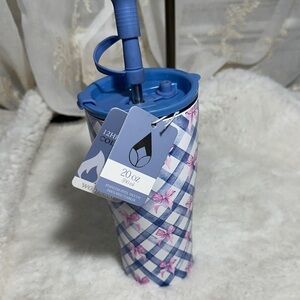 Wellness pink bow stainless steel 20oz tumbler